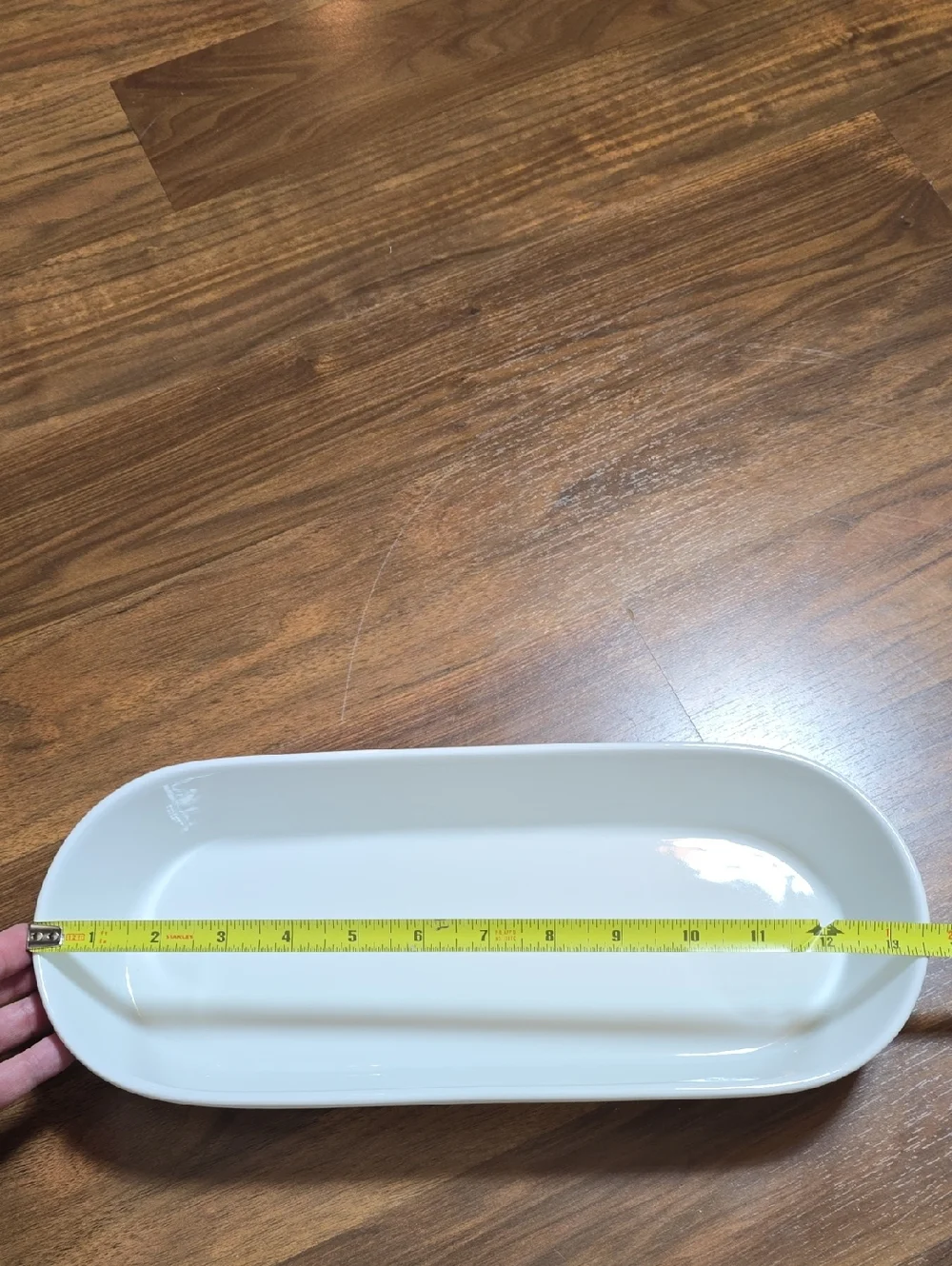 Crate&Barrel Oblong Nesting White Porcelain Serving Dishes